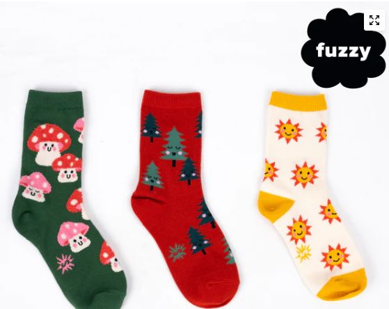 Mellow Mushroom 3 Pack Youth Crew Socks