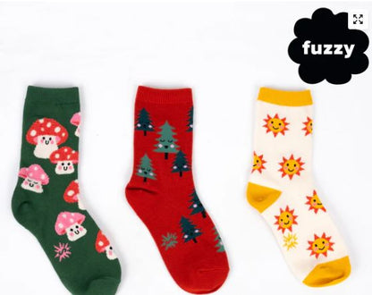 Mellow Mushroom 3 Pack Youth Crew Socks