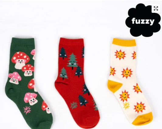Mellow Mushroom 3 Pack Youth Crew Socks
