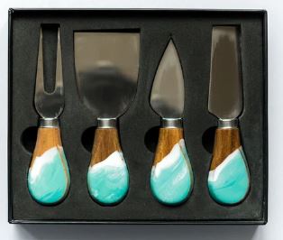 Cheese Knives Caribbean Set of 4