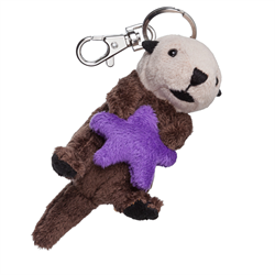 Otter and Starfish Keychain or Zipper-pull